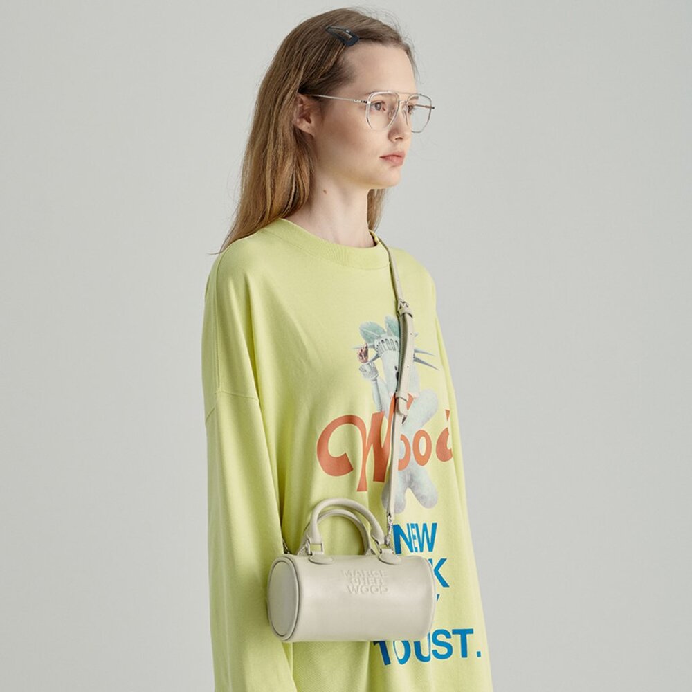 MARGESHERWOOD Log Bag Beige Crinkle